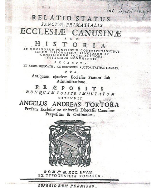 RelatioEcclesiae-Canusinae-Prevosto-Tortora